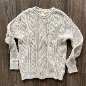 H&M Cream Cable Knit Sweater XS